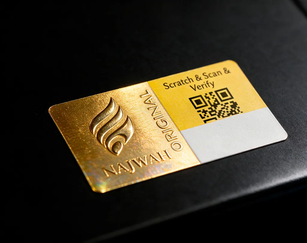 Selo dourado de autenticidade Najwah