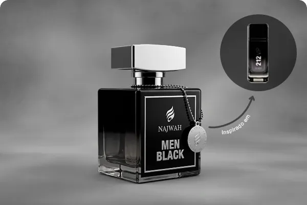 Frasco do perfume Najwah Men Black