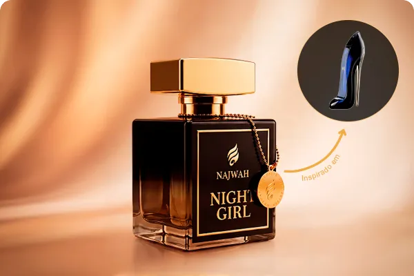 Frasco do perfume Najwah Night Girl